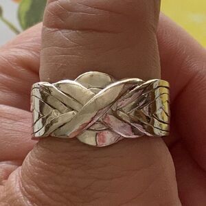 𝅺sterling SILVER 925 UNISEX PAZZLE RING SIZE US 11​